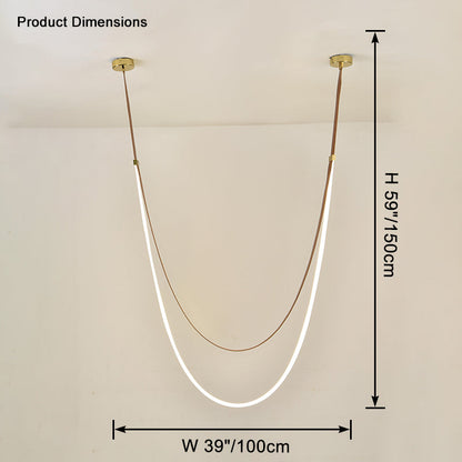WOMO Ribbon Leather Chandelier-WM2908
