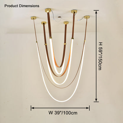 WOMO Ribbon Leather Chandelier-WM2908