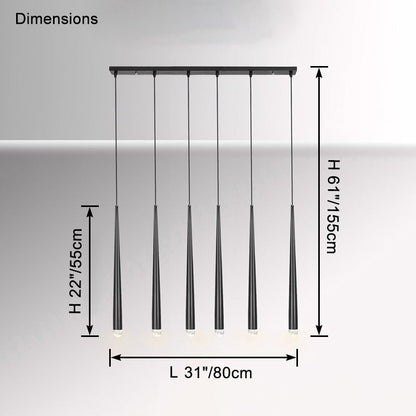 WOMO Tube Linear Chandelier-WM2909