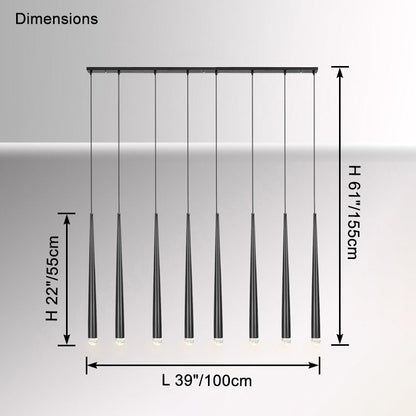 WOMO Tube Linear Chandelier-WM2909