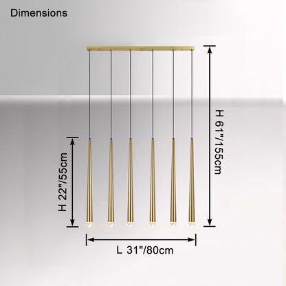 WOMO Tube Linear Chandelier-WM2909