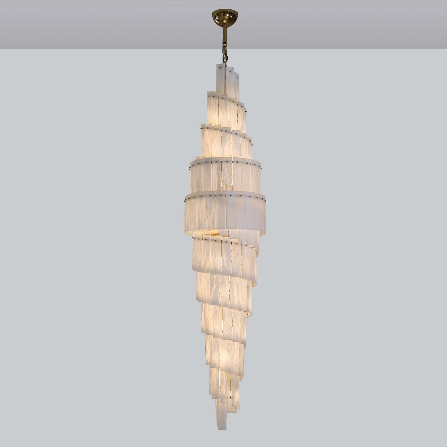 WOMO Tiered Alabaster Staircase Chandelier-WM2928