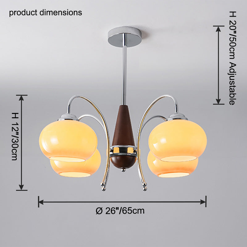 WOMO Dome Glass Arm Chandelier-WM2943
