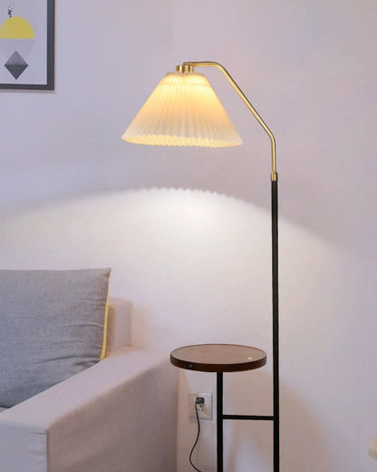 WOMO Pleated Floor Lamp with Tray-WM7079