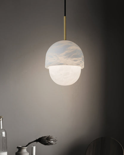 WOMO Alabaster Globe Pendant Light-WM2903