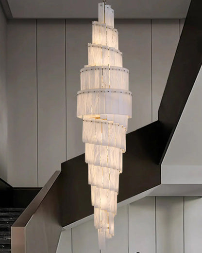 WOMO Tiered Alabaster Staircase Chandelier-WM2928