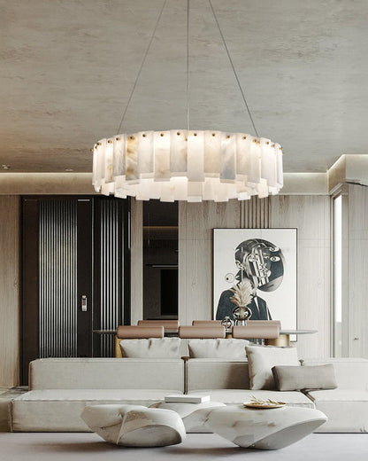 WOMO Luxury Alabaster Round Chandelier-WM2861
