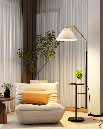 WOMO Pleated Floor Lamp with Tray-WM7079
