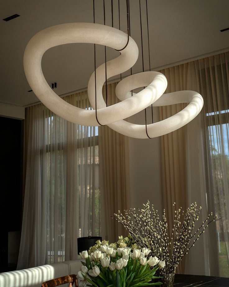 WOMO Infinity Large Alabaster Chandelier-WM2883