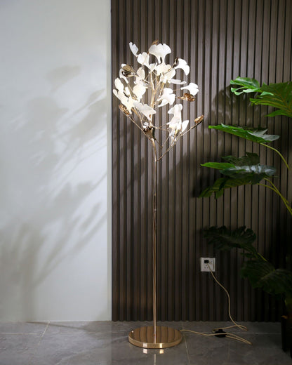 WOMO Ceramic Gingko Tree Floor Lamp-WM7137