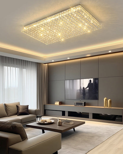 WOMO Crystal Square Flush Mount Ceiling Light-WM1114