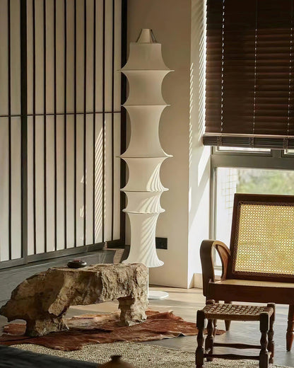 WOMO Column Silk Floor Lamp-WM7125