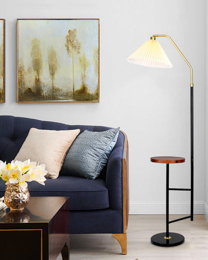 WOMO Pleated Floor Lamp with Tray-WM7079