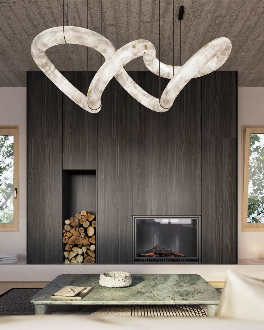 WOMO Infinity Large Alabaster Chandelier-WM2883