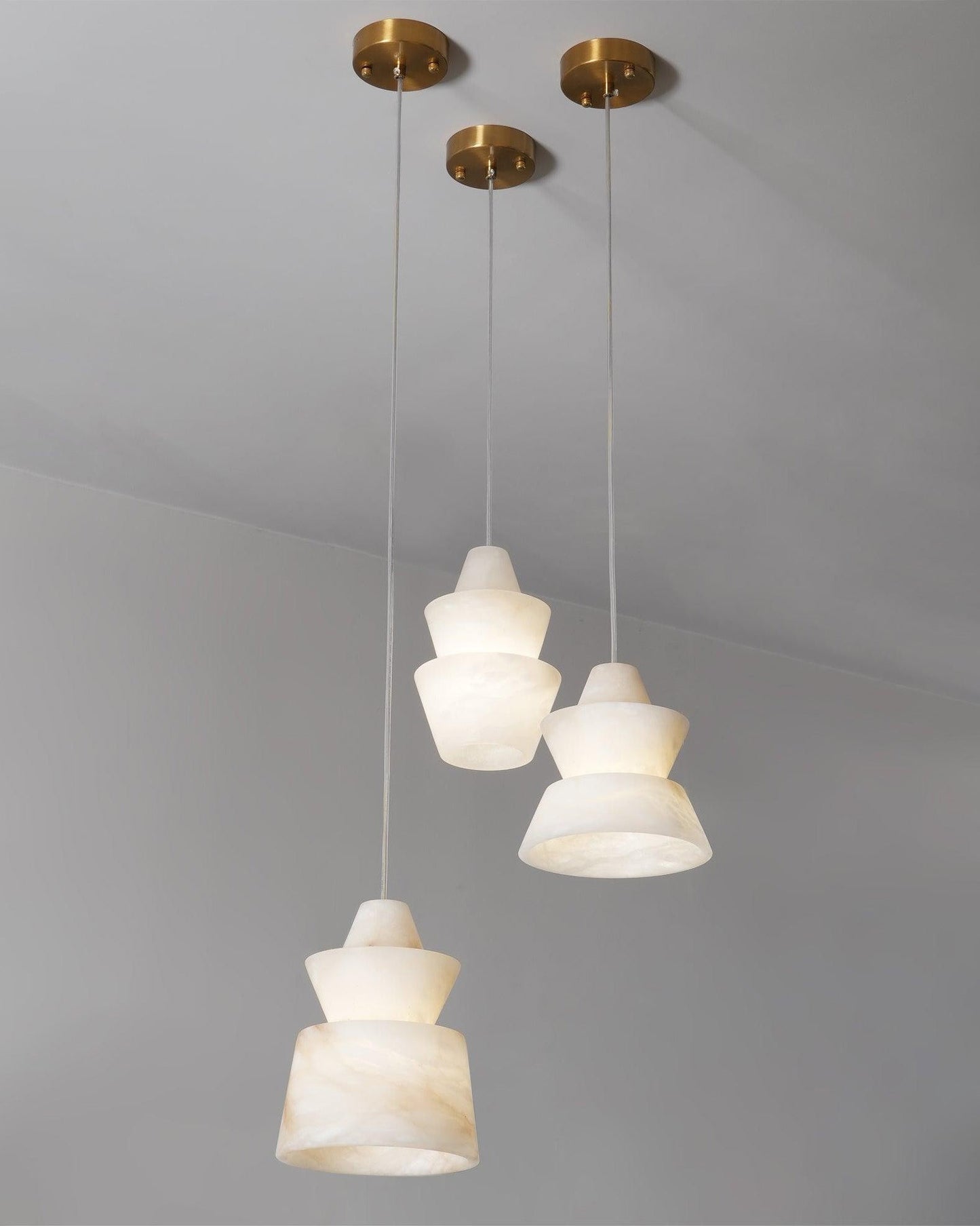 WOMO Hat Shaded Alabaster Pendant Light-WM2896