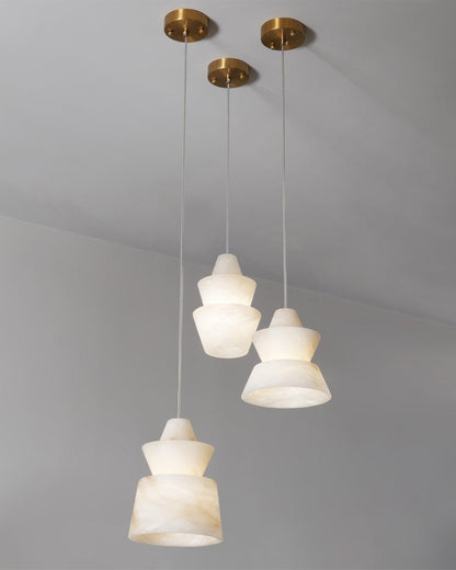 WOMO Hat Shaded Alabaster Pendant Light-WM2896