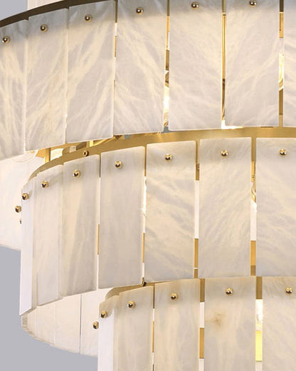 WOMO Tiered Alabaster Staircase Chandelier-WM2928