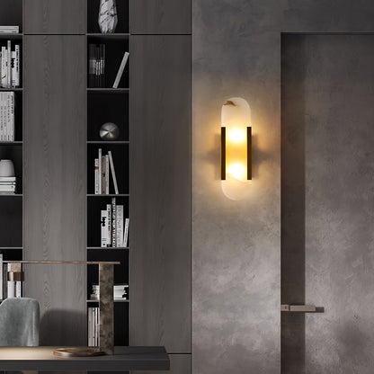 WOMO Oval Alabaster Wall Sconce-WM6107