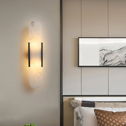 WOMO Oval Alabaster Wall Sconce-WM6107