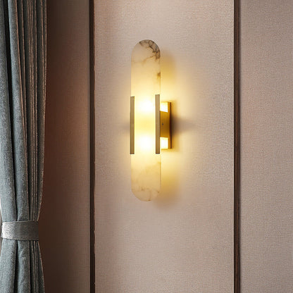 WOMO Oval Alabaster Wall Sconce-WM6107