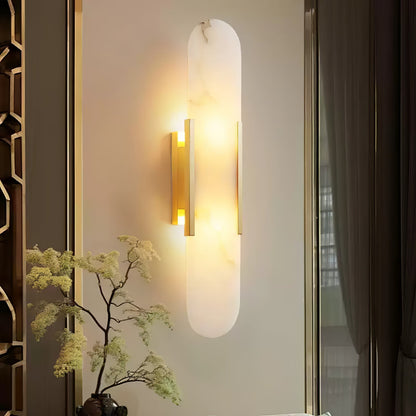 WOMO Oval Alabaster Wall Sconce-WM6107