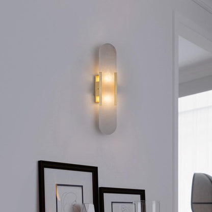 WOMO Oval Alabaster Wall Sconce-WM6107
