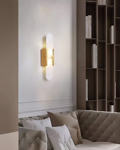 WOMO Oval Alabaster Wall Sconce-WM6107