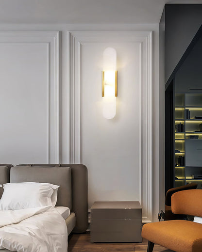 WOMO Oval Alabaster Wall Sconce-WM6107