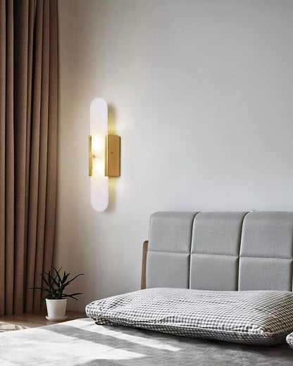 WOMO Oval Alabaster Wall Sconce-WM6107