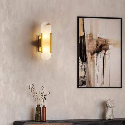 WOMO Oval Alabaster Wall Sconce-WM6107