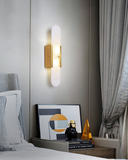 WOMO Oval Alabaster Wall Sconce-WM6107