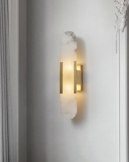 WOMO Oval Alabaster Wall Sconce-WM6107