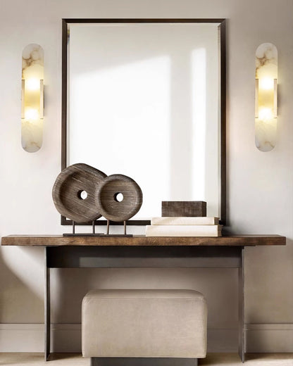 WOMO Oval Alabaster Wall Sconce-WM6107