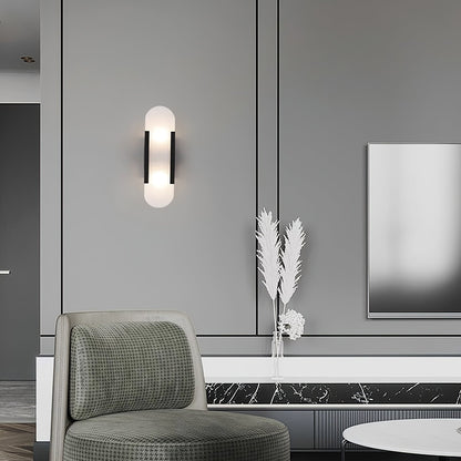 WOMO Oval Alabaster Wall Sconce-WM6107