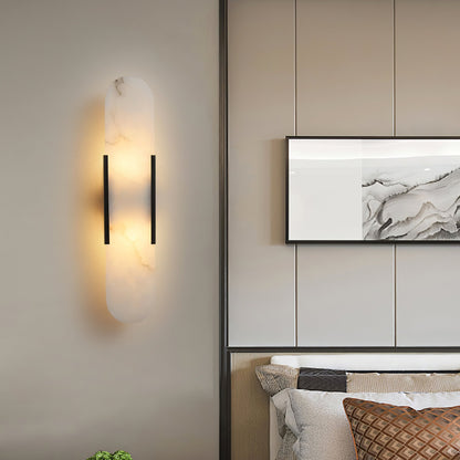 WOMO Oval Alabaster Wall Sconce-WM6107