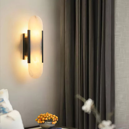 WOMO Oval Alabaster Wall Sconce-WM6107