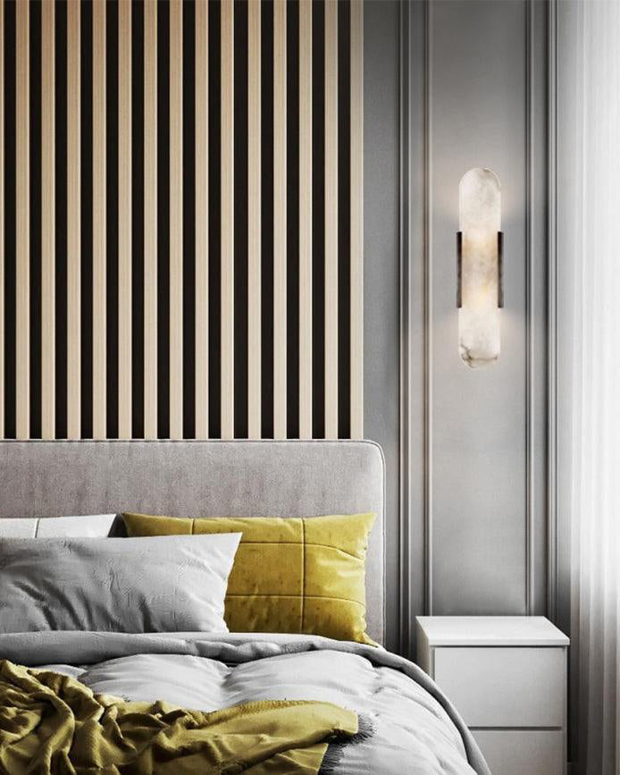 WOMO Oval Alabaster Wall Sconce-WM6107