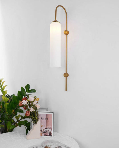 WOMO Colored Glass Cylinder Arched Wall Sconce-WM6109