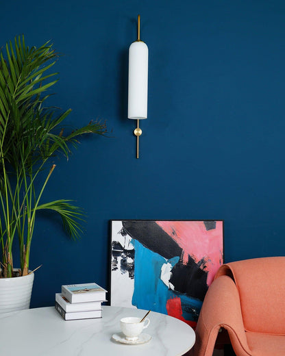 WOMO Colored Glass Cylinder Arched Wall Sconce-WM6109