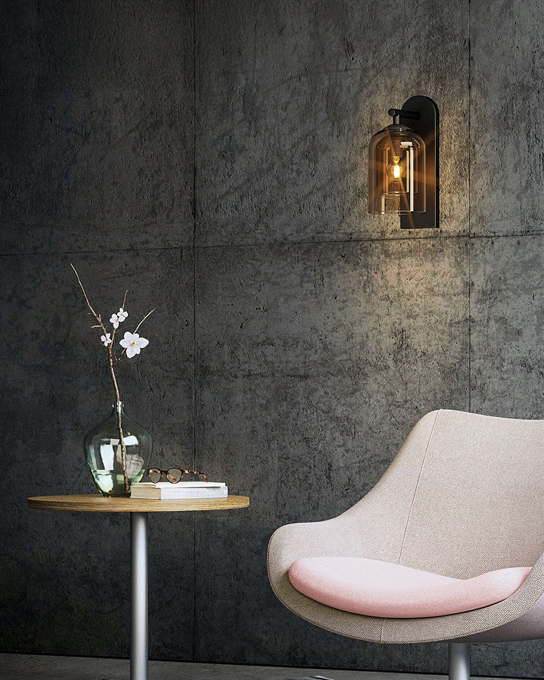 WOMO Bell Black Wall Sconce-WM6110