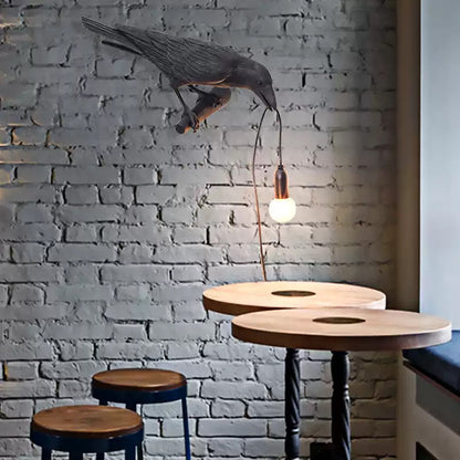 WOMO White/Black Bird Wall Sconce-WM6113