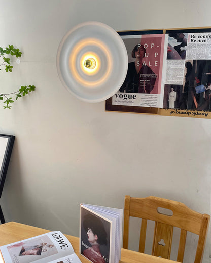 WOMO Rippled Disc Wall Sconce-WM6121