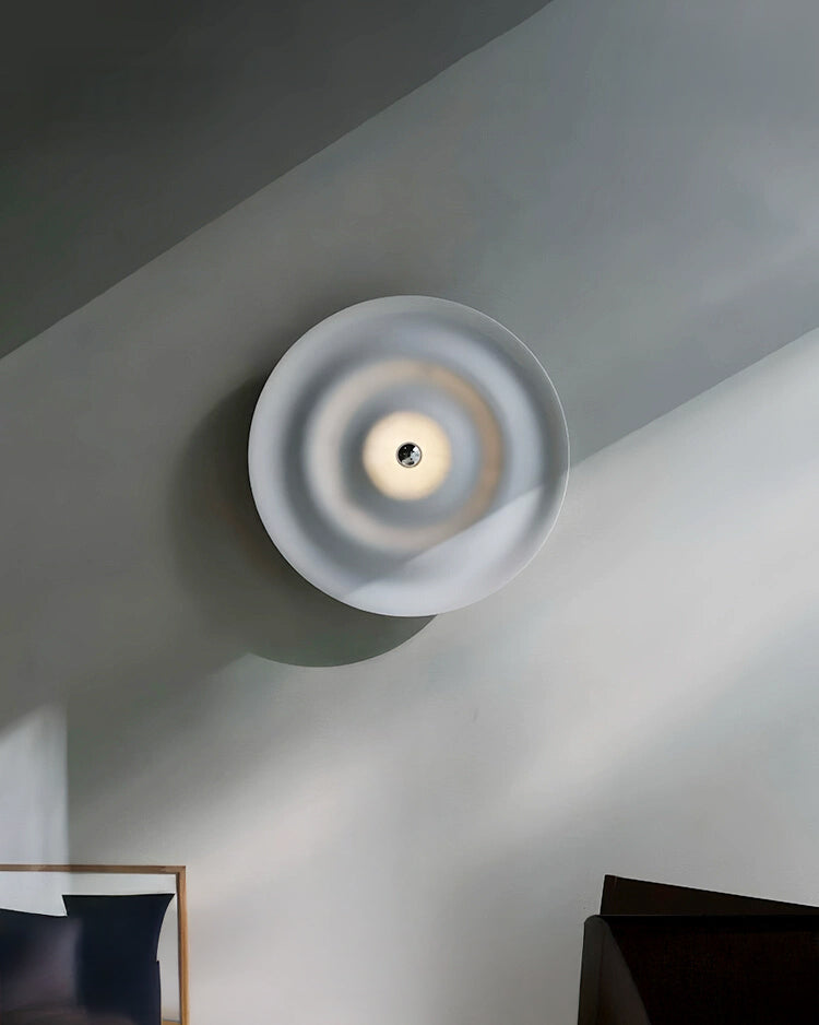 WOMO Rippled Disc Wall Sconce-WM6121