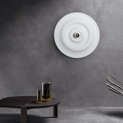 WOMO Rippled Disc Wall Sconce-WM6121
