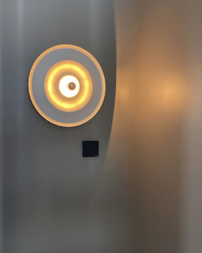 WOMO Rippled Disc Wall Sconce-WM6121