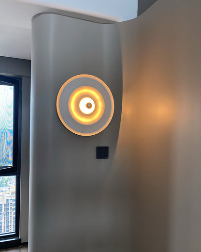 WOMO Rippled Disc Wall Sconce-WM6121