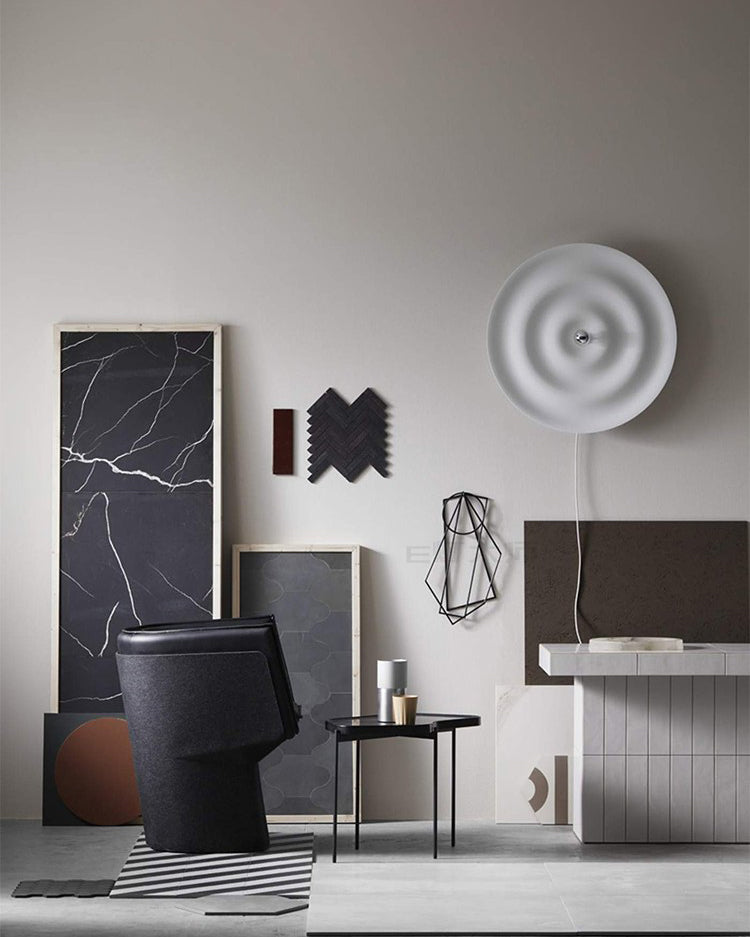 WOMO Rippled Disc Wall Sconce-WM6121