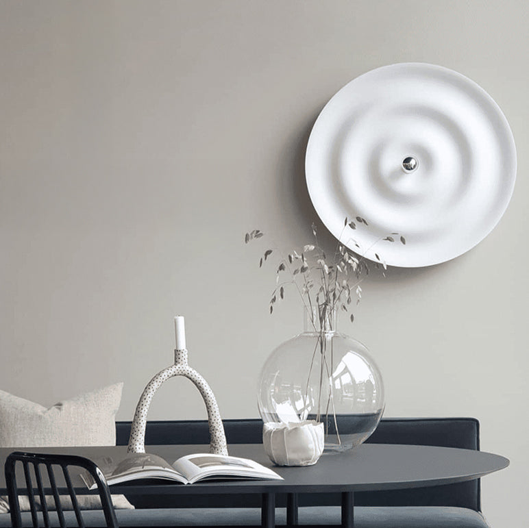 WOMO Rippled Disc Wall Sconce-WM6121