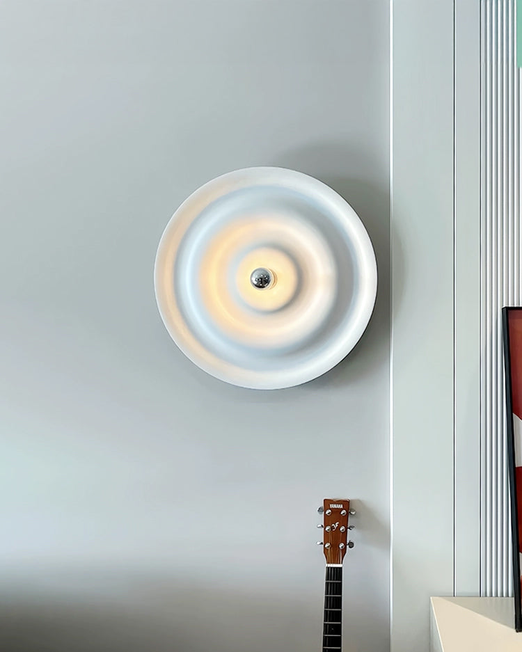 WOMO Rippled Disc Wall Sconce-WM6121