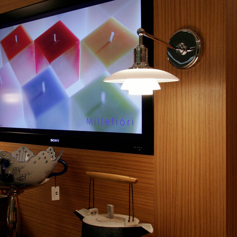 WOMO Milk Glass Mid Century Modern Wall Sconce-WM6122